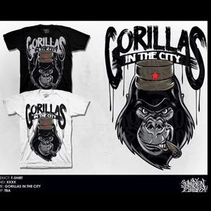 Gorillas in the city t-shirt collection
